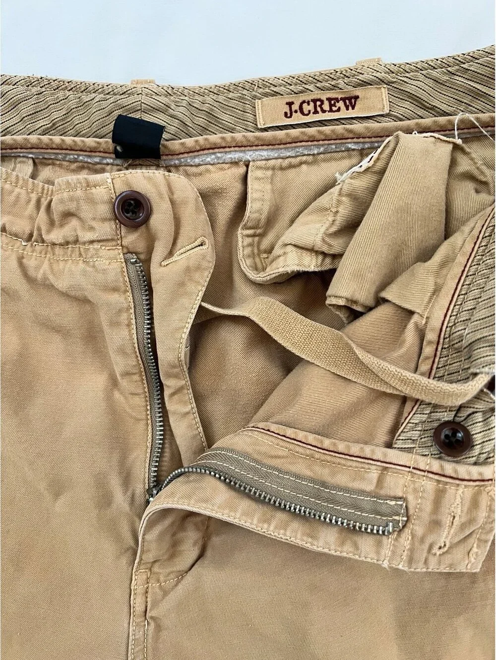 J. Crew men’s size 38W tan flat front chino shorts